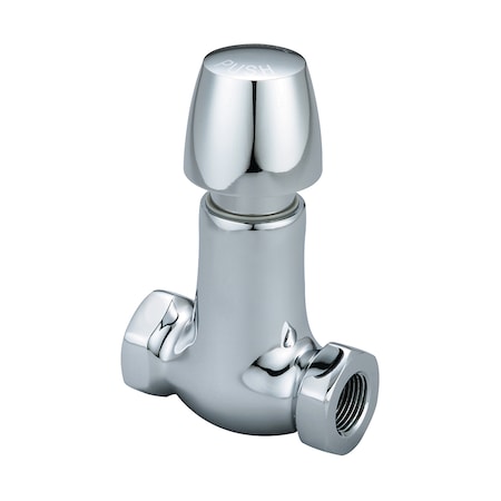 Slow-Close Straight Stop, NPT, Polished Chrome, Weight: 1.1